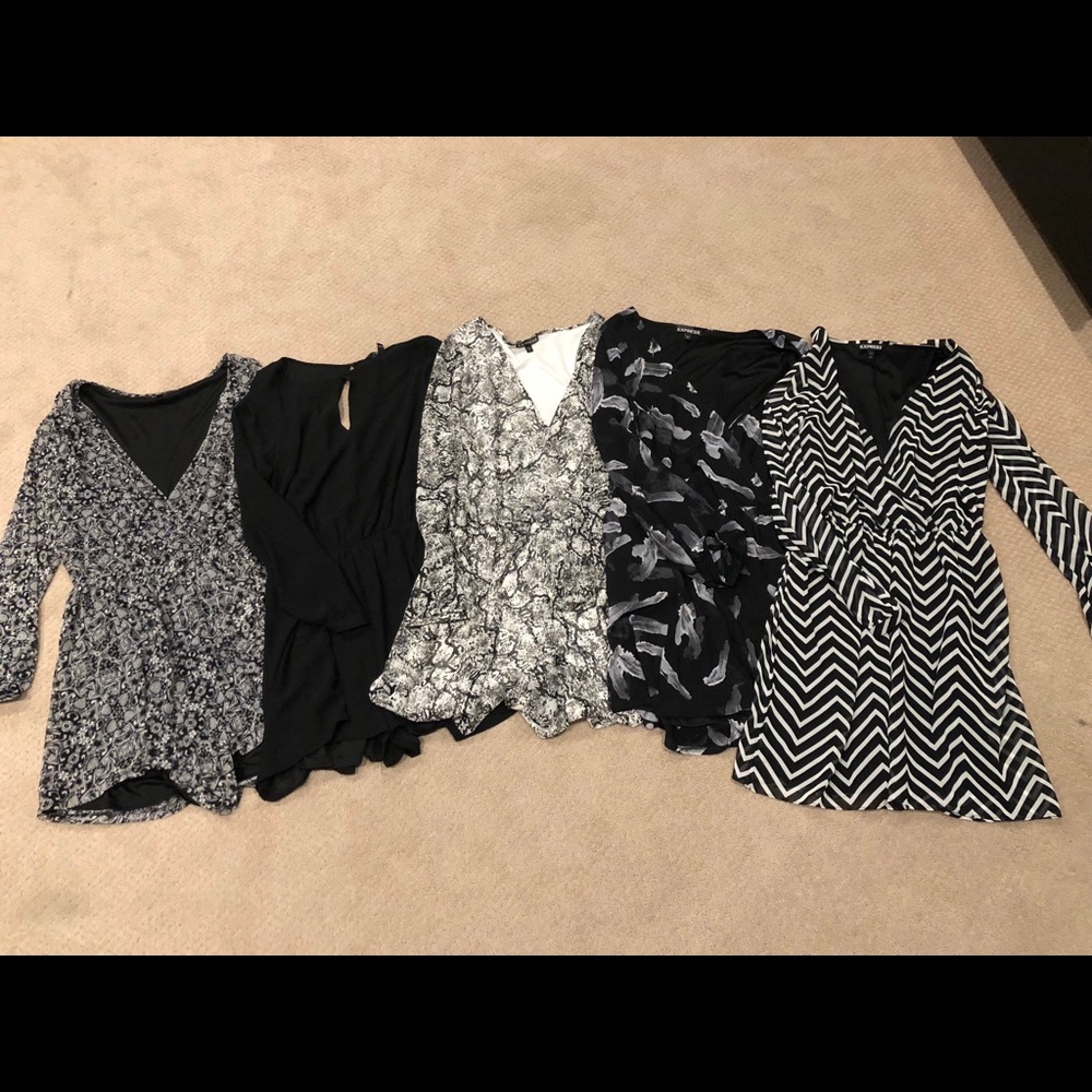 4 Express Rompers & 1 Dress (bundle)